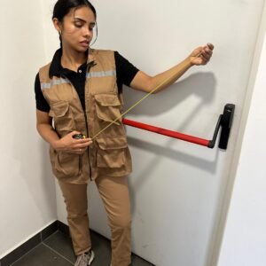 Chaleco dril con cinta reflectiva 